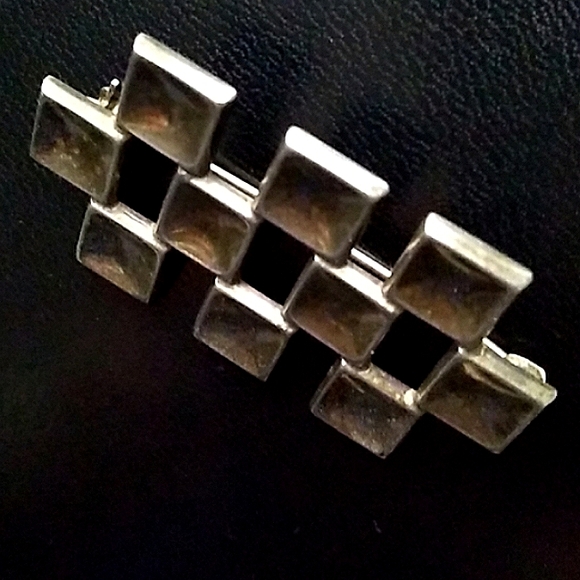 c1960s David Anderson - Norway Sterling Silver Modernist Brooch Pin VINTAGE - Picture 6 of 16